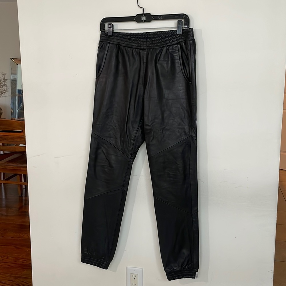 Buttery 100% leather jogger pants!